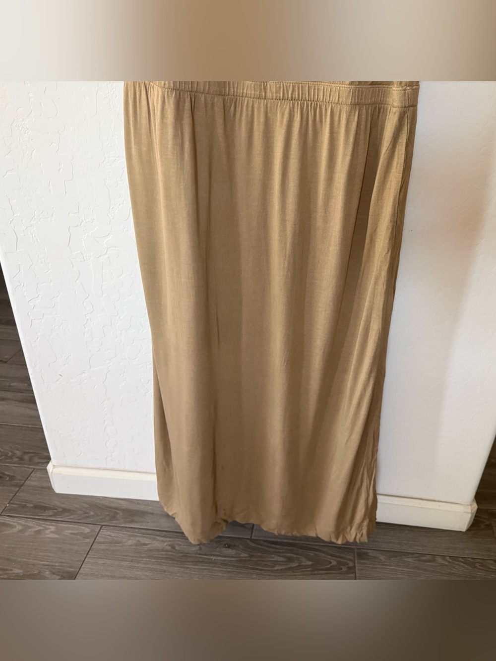 Everlane|The Ryan maxi tank dress in Camel Tan sleeveless Drapey style•••LARGE - Picture 9 of 14